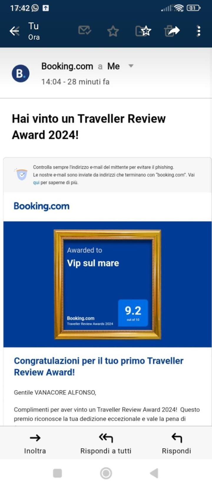 Vip Sul Mare Bed & Breakfast Кастеламаре ди Стабия Екстериор снимка